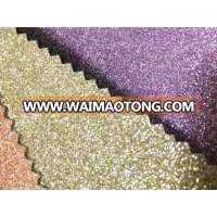 Factory Supply Glitter PU Artificial Leather Fabric for Shoes and Bags